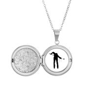 Collar con medallón de billar deportivo para educación física, joyería para regalo de cumpleaños