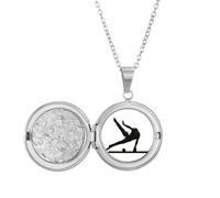 Collar con medallón de caballo lateral para educación física, joyería para regalo de cumpleaños