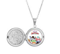 Collar con medallón de cabeza de sombrero de gafas, feliz carnaval de Venecia, joyería para regalo de cumpleaños