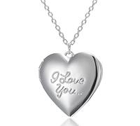 Collar con medallón de corazón para mujer, niña, madre, hija, novia, personalizado, para mujeres, niñas, collar con medallón con foto de mamá, talla única, como se describe, como se describe