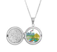 Collar con medallón de graffiti con la bandera de la cultura de México, famosos lugares turísticos, joyería para regalo de cumpleaños