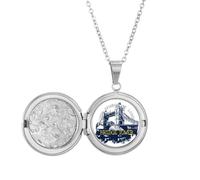 Collar con medallón de graffiti de la torre del puente de Londres, Reino Unido, Reino Unido, joyería para regalo de cumpleaños