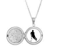 Collar con medallón de hockey, deportes, correr, educación física, joyería para regalo de cumpleaños