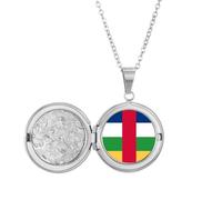 Collar con medallón de la bandera de África de la República Centroafricana, joyería para regalo de cumpleaños