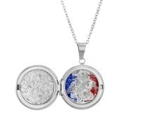 Collar con medallón de la bandera de Francia y la cultura de la ciudad del país, joyería para regalo de cumpleaños