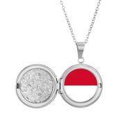 Collar con medallón de la bandera nacional de Asia de India, joyería para regalo de cumpleaños