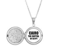 Collar con medallón de La Capital de Egipto de El Cairo, joyería para regalo de cumpleaños