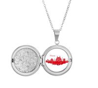 Collar con medallón de la catedral roja de Moscú y la ciudad de Rusia, joyería para regalo de cumpleaños