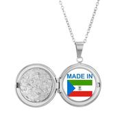 Collar con medallón de país de Guinea Ecuatorial, joyería para regalo de cumpleaños