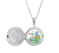 Collar con medallón de paisaje de Toronto con diseño de Canadá