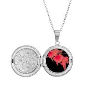 Collar con medallón de peces de cultura japonesa para colgar fotos, regalo de cumpleaños