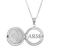 Collar con medallón de peso argentino con símbolo de moneda, joyería para regalo de cumpleaños