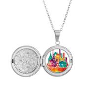 Collar con medallón de pintura de la catedral de Moscú de Rusia, joyería para regalo de cumpleaños