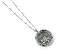 Collar Con Medallón Flotante De Harry Potter Con 3 Charms Producto Oficial