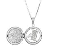 Collar con medallón negro de línea voladora con pintura de pájaro, joyería para regalo de cumpleaños