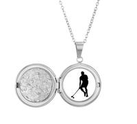 Collar con medallón para educación física, hockey, deportes, correr, joyería para regalo de cumpleaños