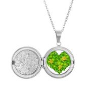 Collar con medallón para el día de San Patricio de Irlanda con corazón, joyería para regalo de cumpleaños