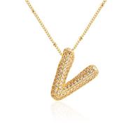 Collar con nombre personalizado, placa de nombre chapada en oro de 18 quilates, regalo de joyería personalizada para mujer