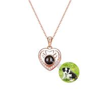 Collar con proyección personalizada con foto, collar con colgante personalizado con foto en forma de corazón, collares «Te quiero», joyas personalizadas con retratos, regalos para mujeres, madres