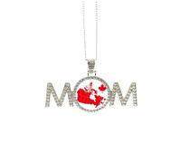 Collar con símbolo de arce rojo, mapa del país de Canadá, regalo para el día de la madre, para mamá, abuela, abuela, joyería de cumpleaños, Medium