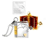 Collar con texto en inglés «For Daughter - My Incredible Daughter Book», collar con texto en inglés «To My Daughter» de mamá y papá, múltiples capas con 6 páginas de información grabada, colgante de