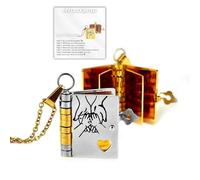 Collar con texto en inglés «For Daughter - My Incredible Daughter Book», collar con texto en inglés «To My Daughter» de mamá y papá, múltiples capas con 6 páginas de información grabada, colgante de