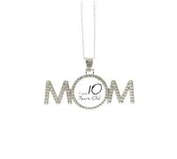 Collar con texto en inglés "I am 10 years old age young", regalo para el día de la madre para mamá, abuela, joyería de cumpleaños, Medium