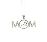 Collar con texto en inglés "I am 21 years old age young", regalo para el día de la madre para mamá, abuela, abuela, joyería de cumpleaños, Medium