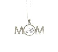Collar con texto en inglés "I am 66 years old age anciano" para el día de la madre, regalo para mamá, abuela, joyería de cumpleaños, Medium