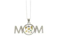 Collar con texto en inglés "I love cooking eggs" para el día de la madre, regalo para mamá, abuela, joyería de cumpleaños, Medium