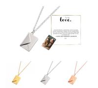 Collar con texto en inglés «To My Love» para mujer, collar personalizado de acero inoxidable con letra de amor, collares personalizados con foto y mensaje de bendiciones, joyería para parejas, regalos
