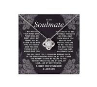 Collar con texto en inglés «To My Soulmate», regalo para esposa, novia, prometida, aniversario, día de San Valentín, regalo de alma gemela, regalo de cumpleaños de marido entrelazado, tarjeta de caja