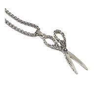 Collar con tijeras de peluquería con cadena de 27,6 pulgadas, collar con colgante de tijera punk rock, collar hip hop