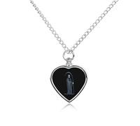 Collar conmemorativo de cremación para cenizas con forma de corazón, colgante de urna de muerte para mascotas
