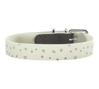 Collar Convenience Reflect Glow M (50), diseño de Estrellas, Color Blanco