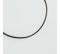 Collar Corto Cuero - Negro / Oro - Talla Única - Aleación metal con baño de oro 750/1000 - Agatha Paris