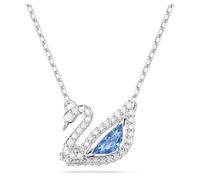 Collar Dazzling Swan, Cisne, Azul, Baño de rodio OS