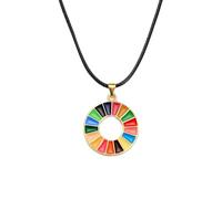 Collar de 17 colores de las Naciones Unidas para el Desarrollo Sostenible, accesorios del arco iris, joyería, regalo, M