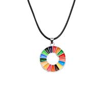 Collar de 17 colores de las Naciones Unidas para el Desarrollo Sostenible, accesorios del arco iris, joyería, regalo, M