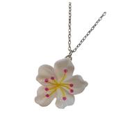 Collar de acero inoxidable 304 con colgante de joyería, cadena de 41 a 54 cm, acento de cita nocturna, colgante floral con dije de celebración, collar de pétalos, cadena de acero inoxidable con