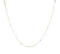 Collar de Acero Inoxidable 316L rodeado de preciosas gotitas coloridas. Colgante de Acero Quirúrgico con Baño en Plata u Oro 18K. Perfecto Regalo Cumpleaños y Día de la Madre. (Baño en Oro)