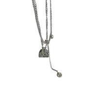 Collar de acero inoxidable con colgante de bolsa pequeña, ideal para parejas jóvenes o amigos cercanos, As show, acero de titanio