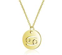 Collar de acero inoxidable con dijes de las doce constelaciones para mujer, para Leo, Aries, Tauro, Géminis y Cáncer.
