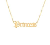 Collar de acero inoxidable con letra de arte punk, gótico, hip hop, gargantilla para bebé, ángel, bebé, princesa, cadena con colgante Harajuku, joyería de regalo, procesamiento de moda