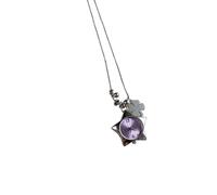 Collar de acero inoxidable con símbolo de cuatro hojas que representa la esperanza, fe, amor, suerte, elegante, cadena para el cuello, regalo de joyería, collar de hierba elegante, talla única, como