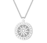 Collar de acero inoxidable para hombre Viking Sun Wheel Rune Accessory