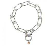 Collar de acero inoxidable para perros - Mediciones: 76 cm | Modelo: Eslabón largo y grueso.