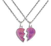 Collar de ala para mujeres y hombres, dije a juego con colgante de corazón de demonio, dragón, pareja, familia, amistad, regalo de joyería, No es una piedra preciosa