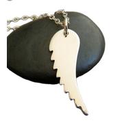 Collar de alas de ángel pequeñas en plata de ley 925 con un dulce amuleto angelical, colgante espiritual, joyería de fe sencilla y cotidiana, delicado y pequeño | Con cadena de 45 cm | Chapado en