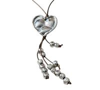 Collar de aleación con borlas de corazón diseñado para mujeres que buscan moda y romance en su colección de joyas, collar de aleación de moda